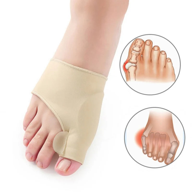 Bunion Corrector Socks with Toe Separator | Soft Gel Foot Support & Toe Alignment Sleeves