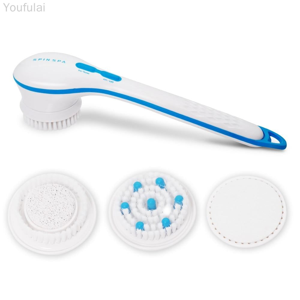 Electric Shower Brush 5-in-1 Spin Spa – Body Scrubber & Exfoliating Brush