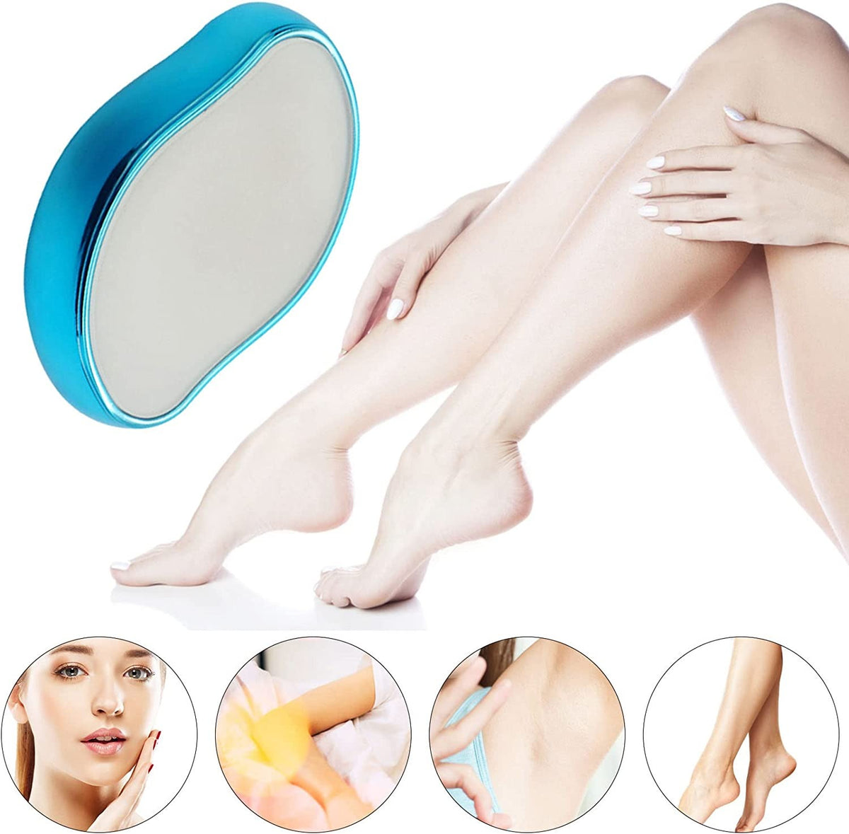 Crystal Hair Eraser – Magic Crystal Hair Remover | Painless Hair Removal for Smooth, Silky Skin