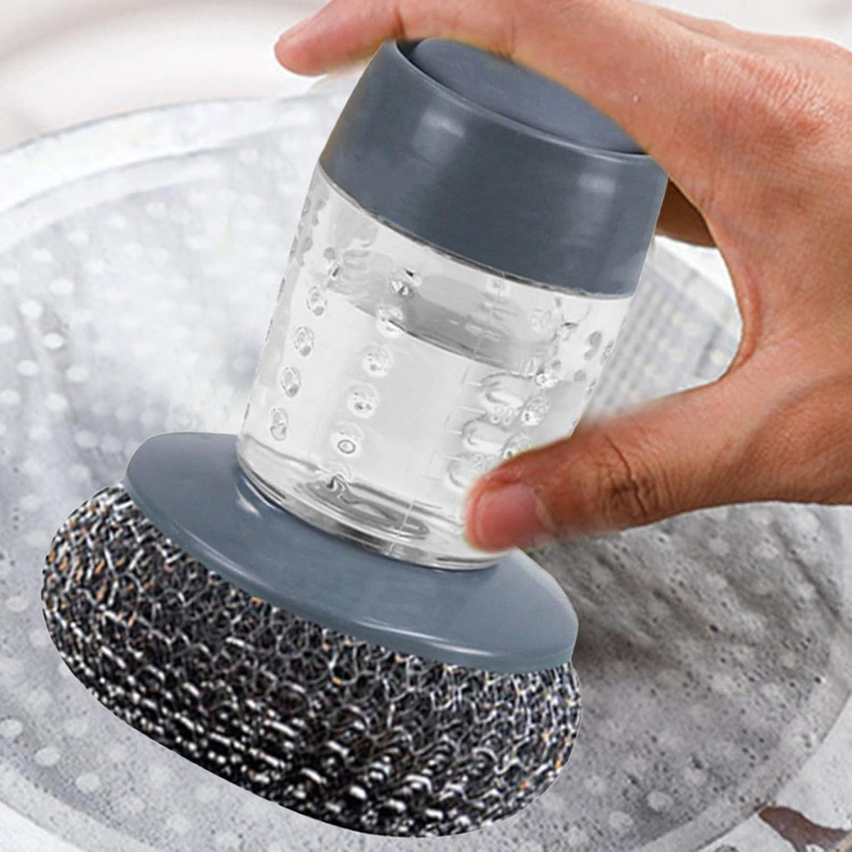 Soap Dispensing Scrubber Brush – 3-Pack Dish & Kitchen Cleaning Brush
