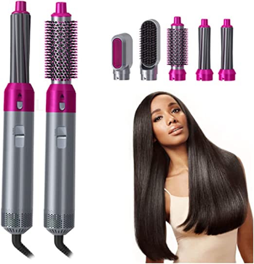 5-in-1 Hair Styler – Hair Dryer, Straightener, Curler & Volumizer
