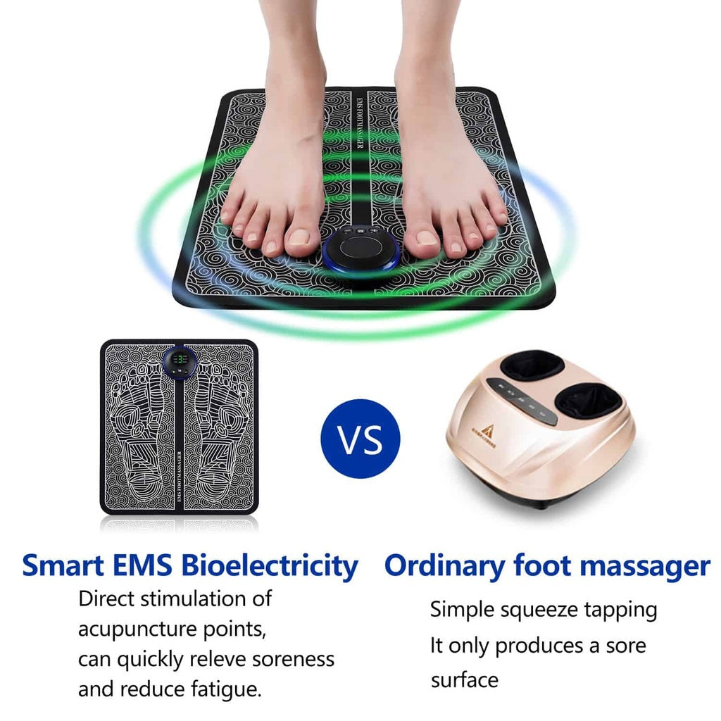 EMS Foot Massager Mat – 9-Intensity Electric Foot Massage Pad with 6 Modes