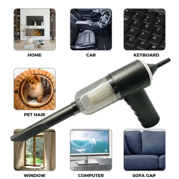 3-in-1 Portable Vacuum Cleaner &amp; Electric Air Duster – Cordless Mini Vacuum for Car, Home, Keyboard &amp; Electronics