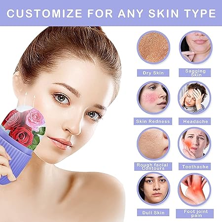 Ice Face Roller – Reusable Facial Ice Roller for Puffiness, Redness & Smoother-Looking Skin