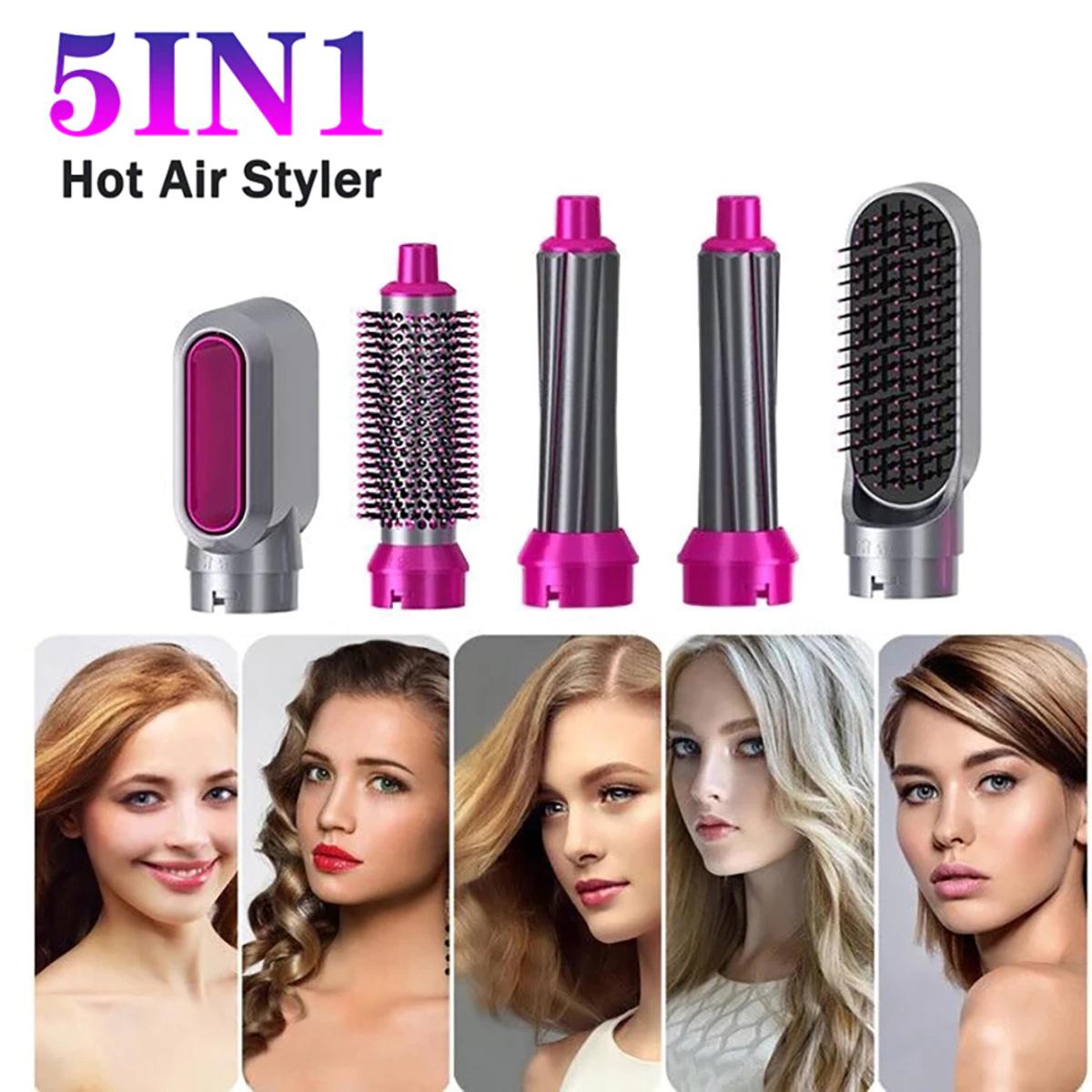 5-in-1 Hair Styler – Hair Dryer, Straightener, Curler & Volumizer