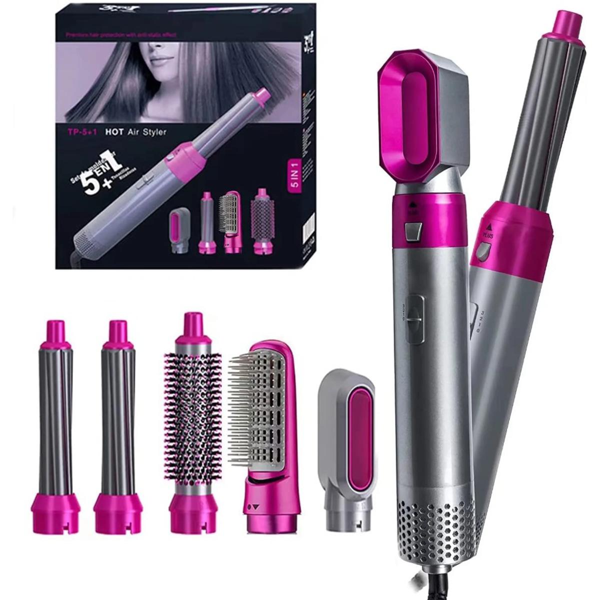 5-in-1 Hair Styler – Hair Dryer, Straightener, Curler & Volumizer