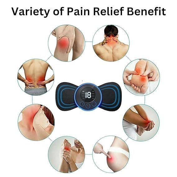 Wireless EMS Mini Body Massager – Portable Butterfly Massager for Muscle Relaxation