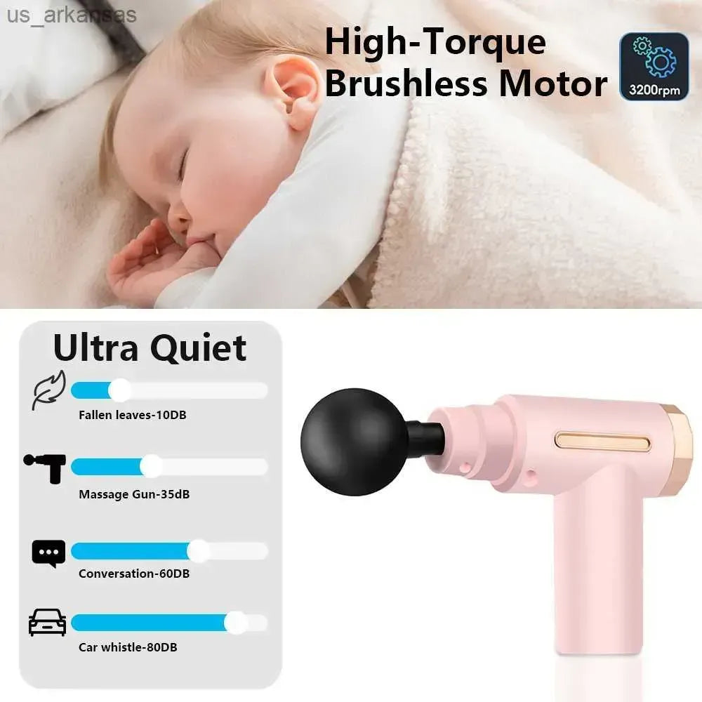 4-in-1 Massage Gun – Deep Muscle Massager with 4 Massage Heads
