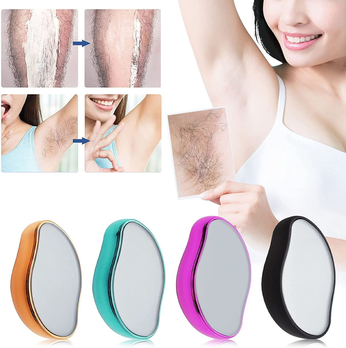 Crystal Hair Eraser – Magic Crystal Hair Remover | Painless Hair Removal for Smooth, Silky Skin