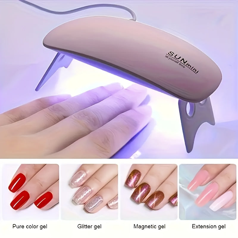 6W UV Led Lamp For Nails - Portable Nail Dryer for Home & Professional Use