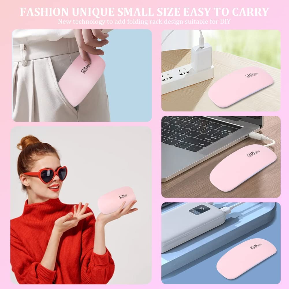 6W UV Led Lamp For Nails - Portable Nail Dryer for Home & Professional Use