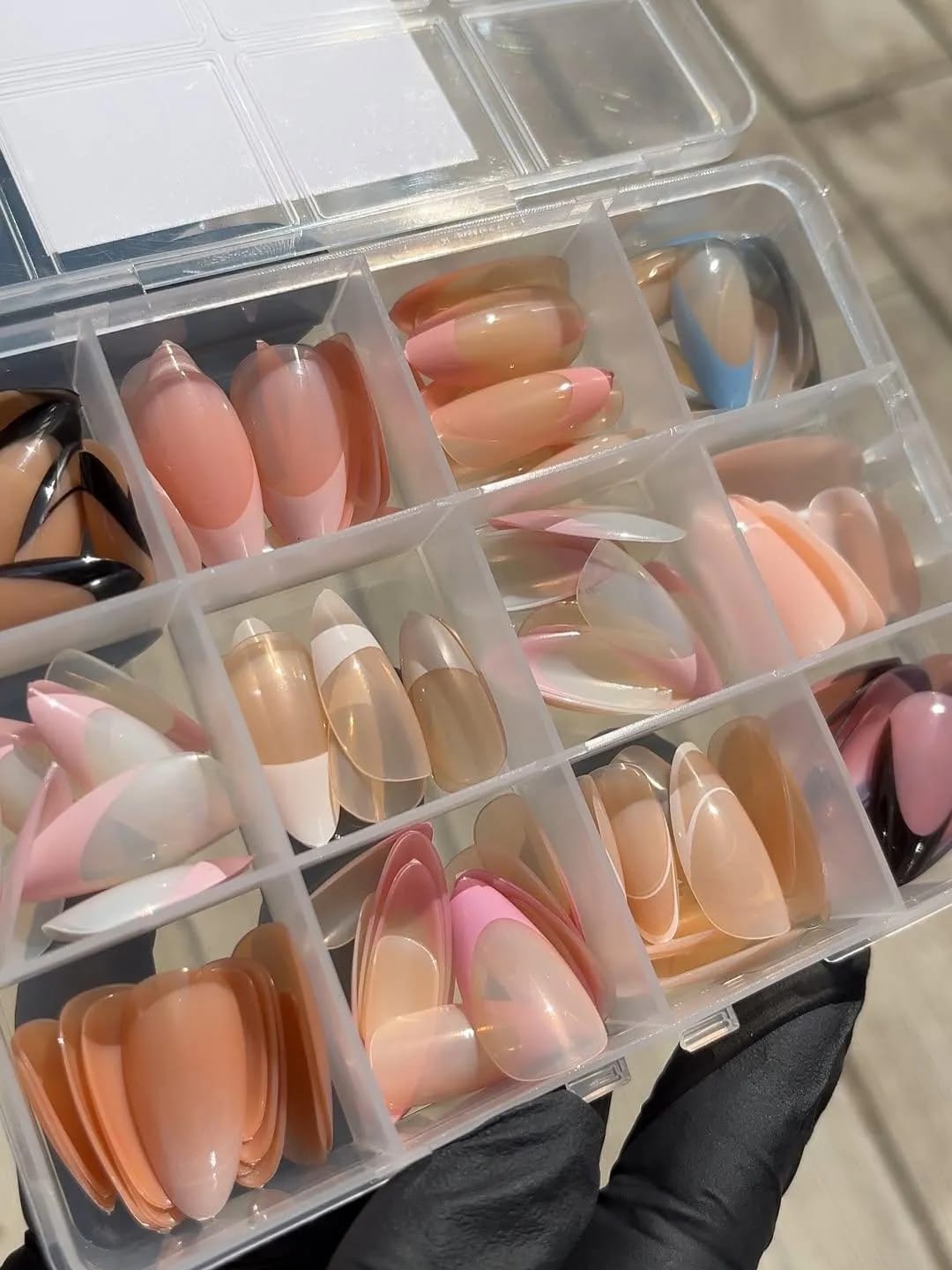 144 Pcs Multicolor False Nails Set with Nail Glue –  Stylish Press-On Nails for Daily & Party Wear