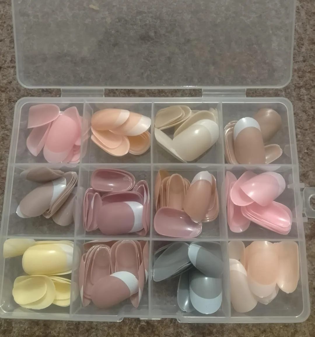 144 Pcs Multicolor False Nails Set with Nail Glue –  Stylish Press-On Nails for Daily & Party Wear