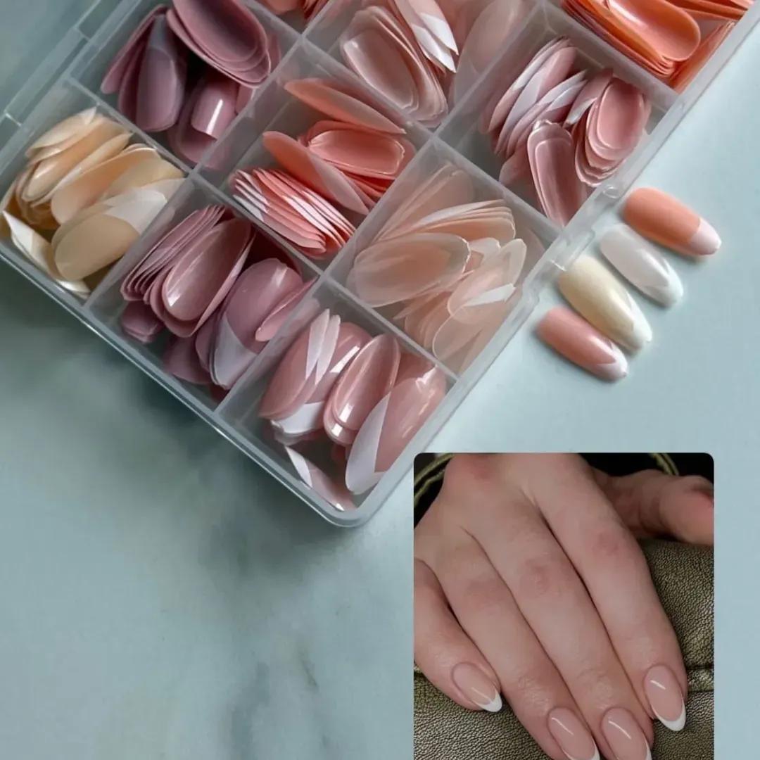 144 Pcs Multicolor False Nails Set with Nail Glue –  Stylish Press-On Nails for Daily & Party Wear