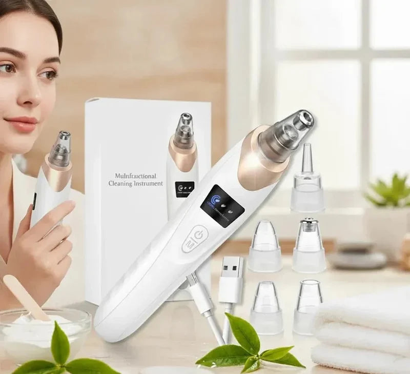 5-in-1 Rechargeable Blackhead Remover - with 5 Interchangeable Heads