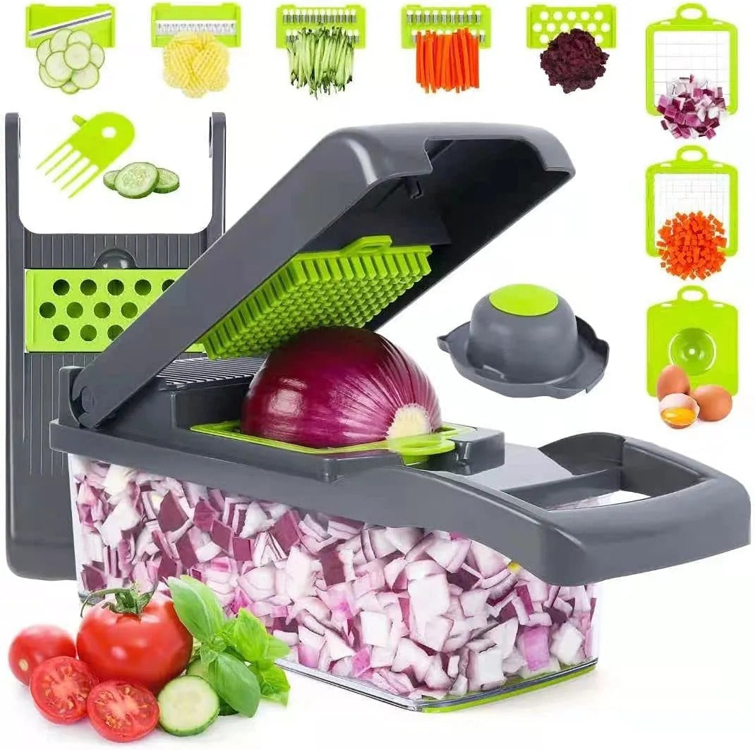 16-in-1  Fruits and Vegetable Chopper – All-in-One Food Slicer, Dicer & Grater