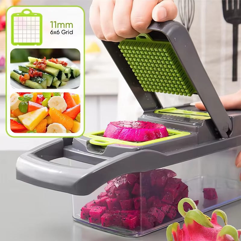 16-in-1  Fruits and Vegetable Chopper – All-in-One Food Slicer, Dicer & Grater