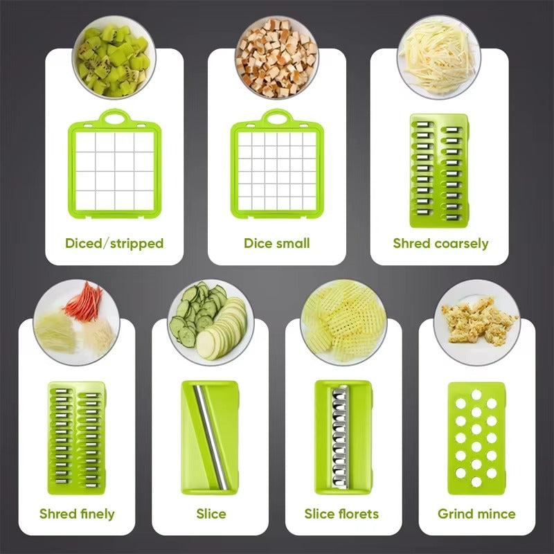16-in-1  Fruits and Vegetable Chopper – All-in-One Food Slicer, Dicer & Grater