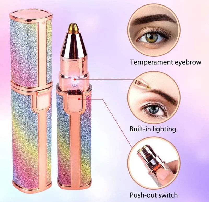 2-in-1 USB Rechargeable Eyebrow Trimmer - Smooth & Painless Hair Removal